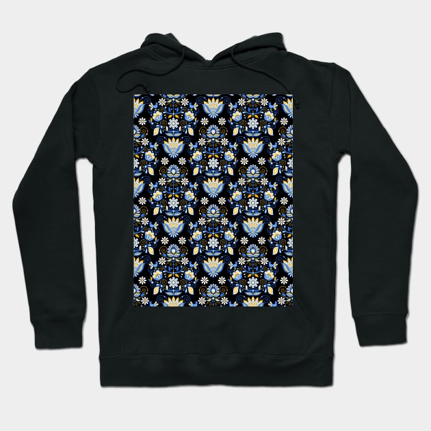 Pattern with The Tree of Life Inspired by Ukrainian Traditional Embroidery Hoodie by lissantee